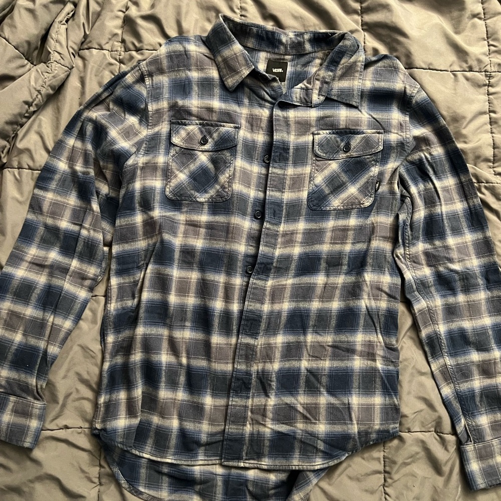 Men’s Vans Blue and Gray Flannel